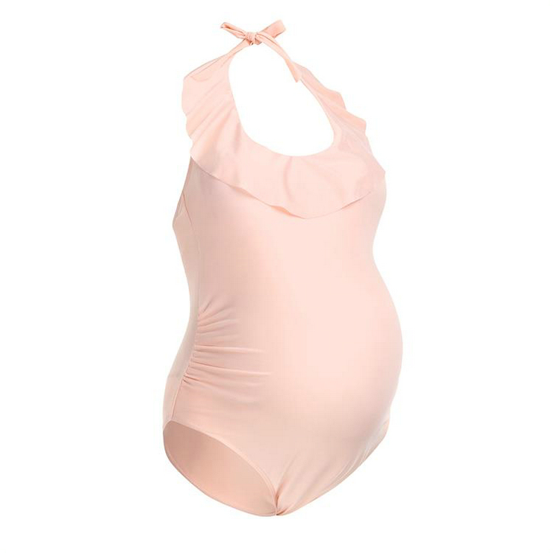 

Ruffle Collar One-piece Maternity Swimsuit