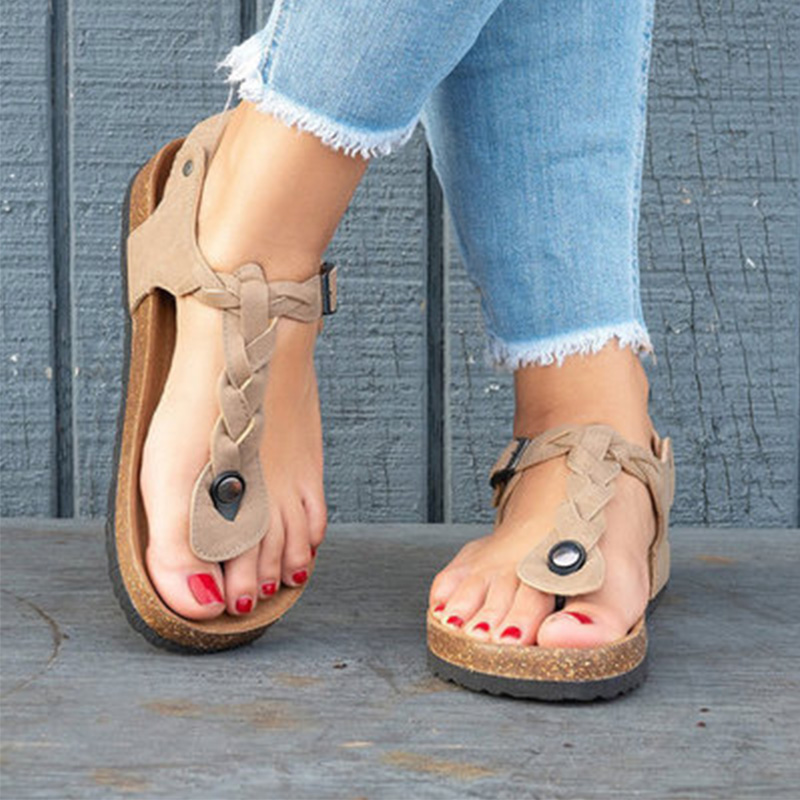 

Casual Braiding Design Flat Sandals
