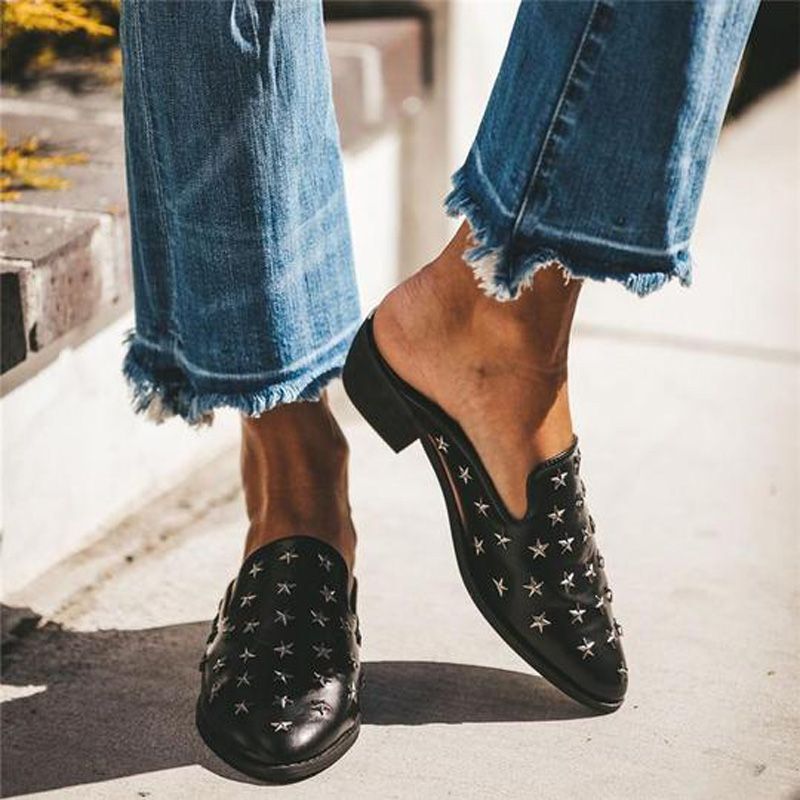 

Trendy Stars Decor Peep-heel Sandals