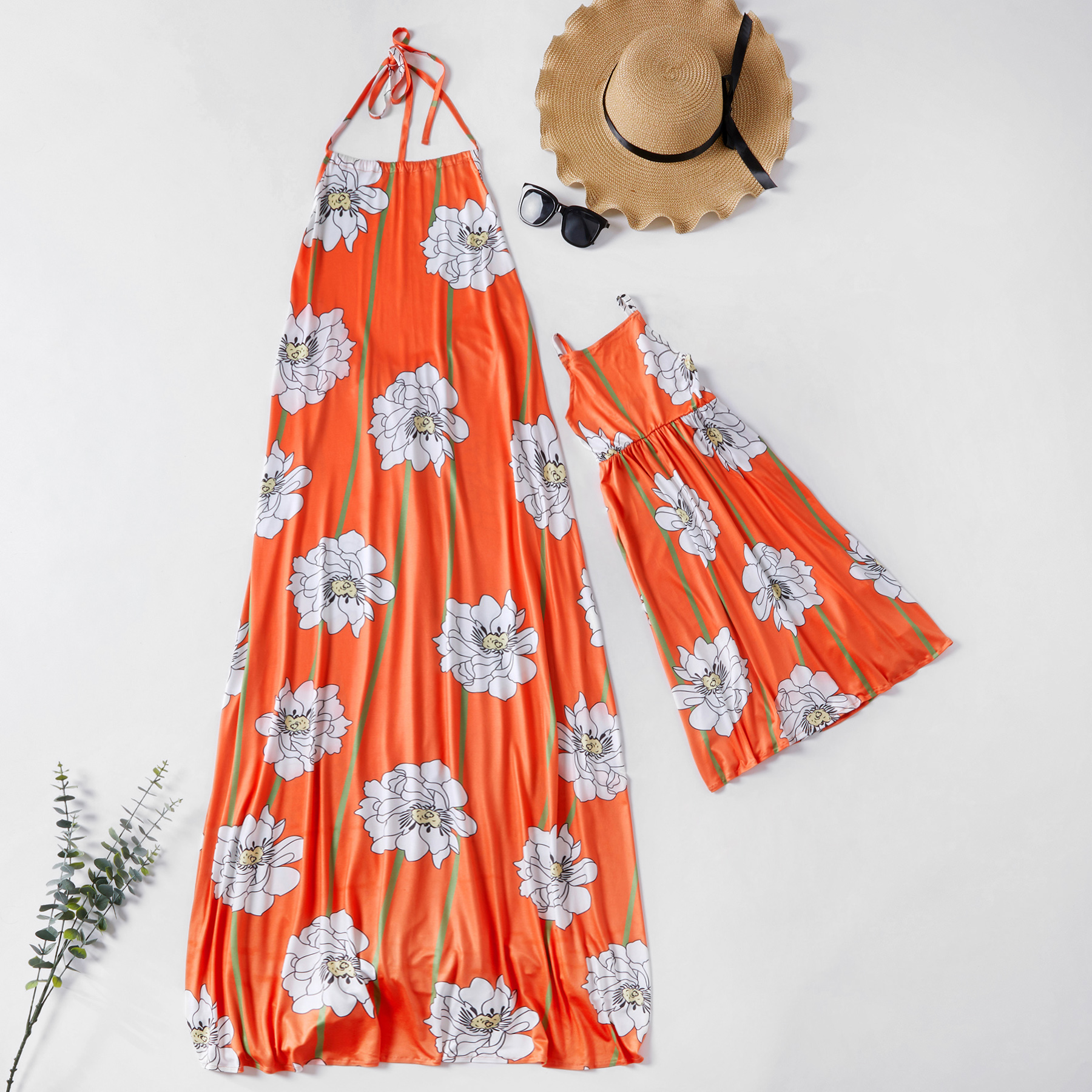 

Printed Halter Matching Dresses