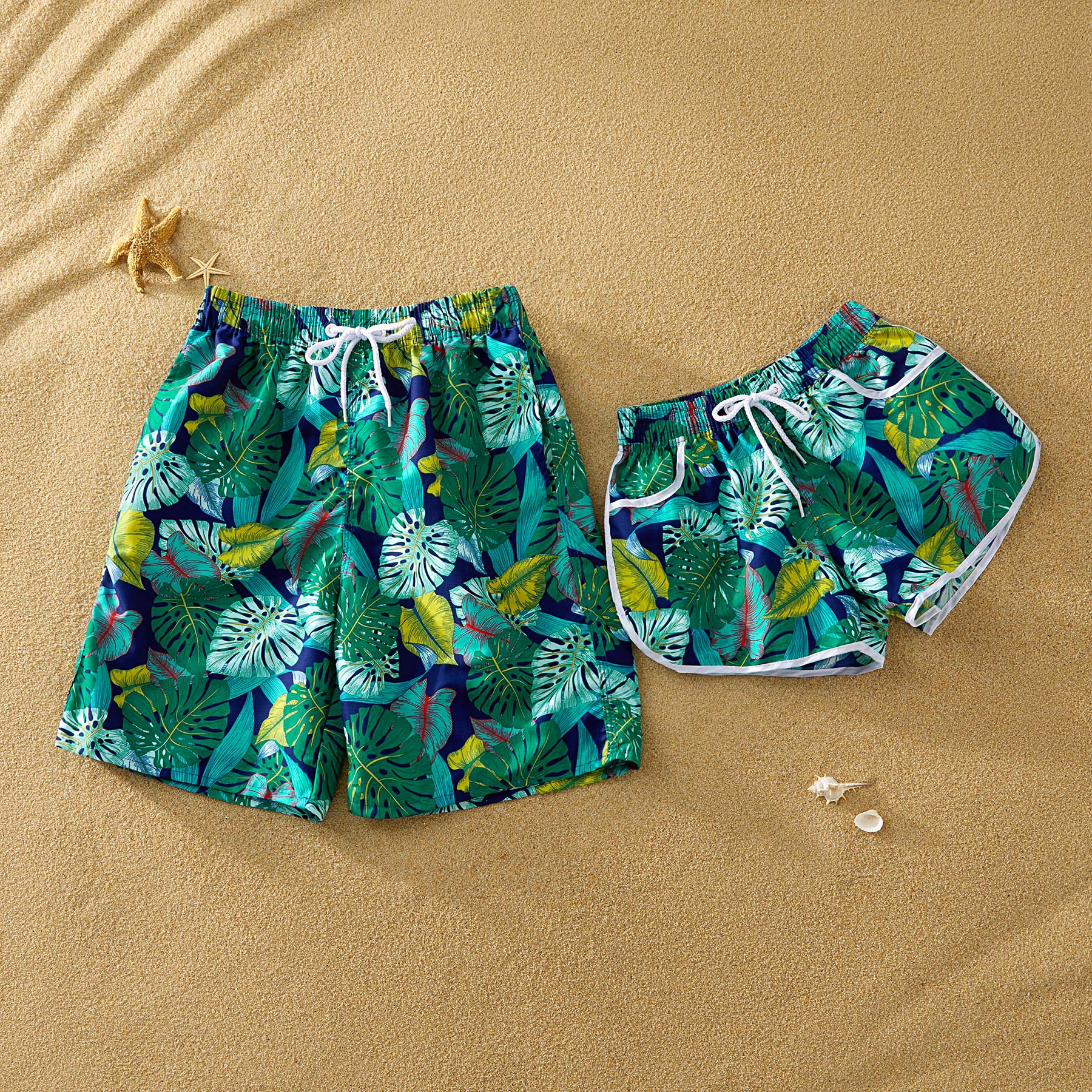 

Allover Print Beach Shorts for Couple