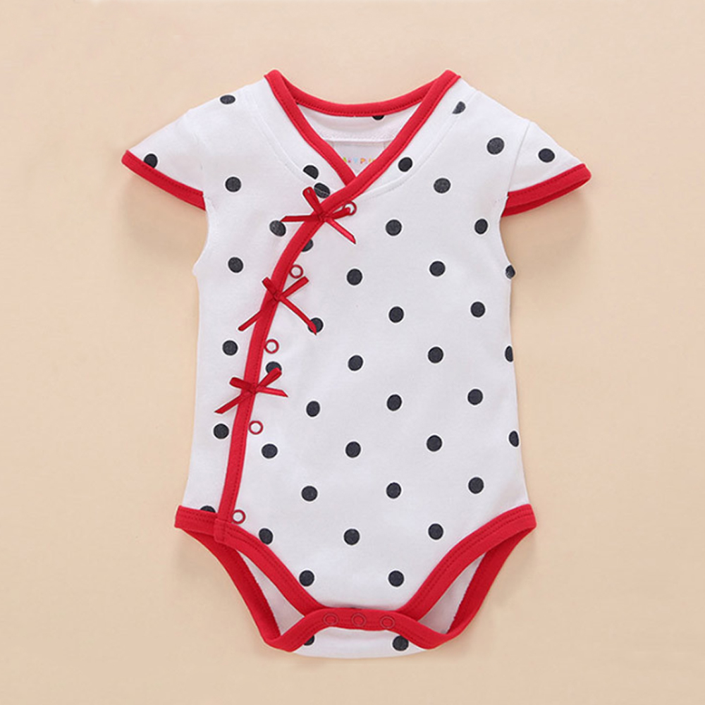 

Baby Girl Stylish Cheongsam Side Button Bodysuit