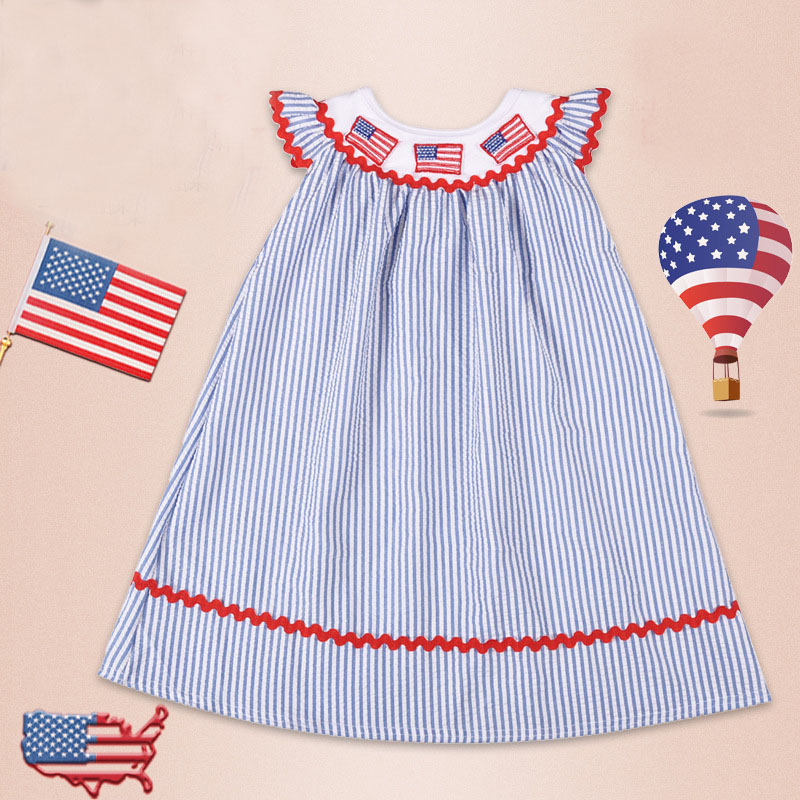 

Stylish American Flag Design Striped Dress