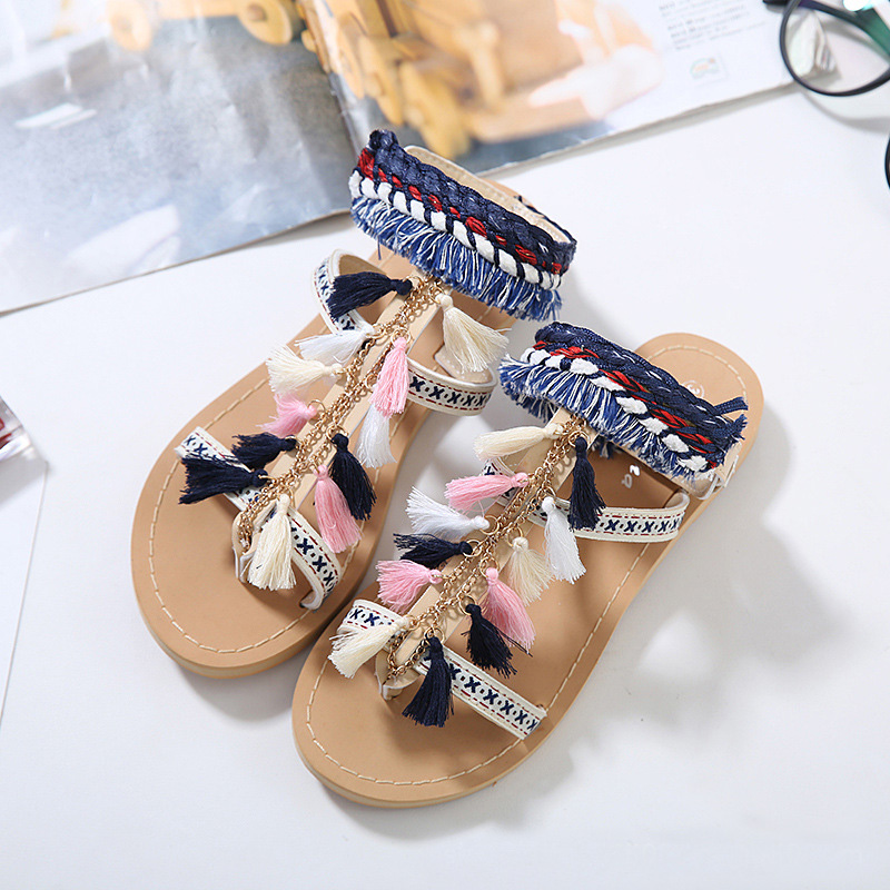 

Stylish Boho Tasseled Sandals