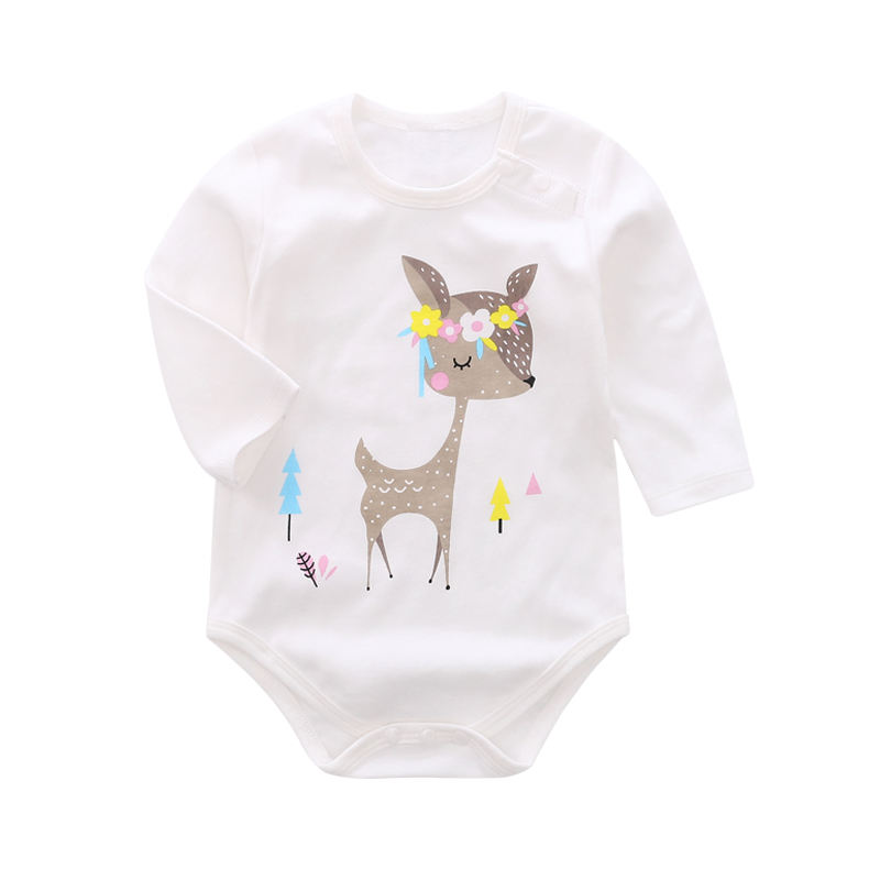 

Sweet Deer Graphic Long-sleeve Bodysuit for Baby