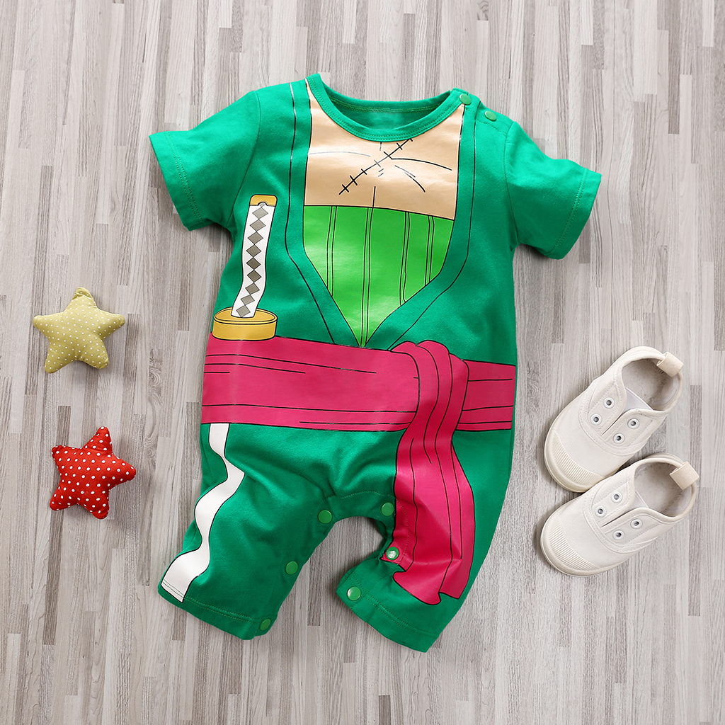 

Baby / Toddler Trendy Cartoon Anime Design Short-sleeve Jumpsuit