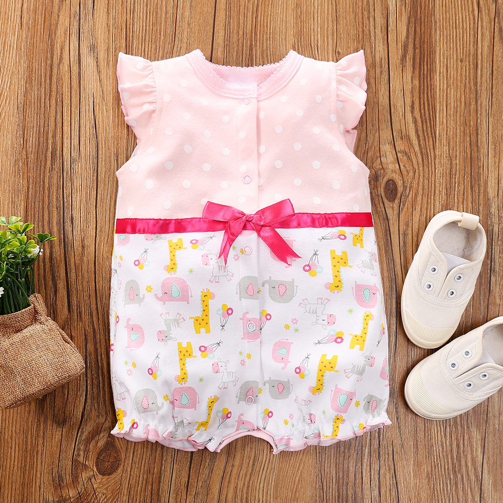 

Baby Cartoon Animals Print Bodysuit