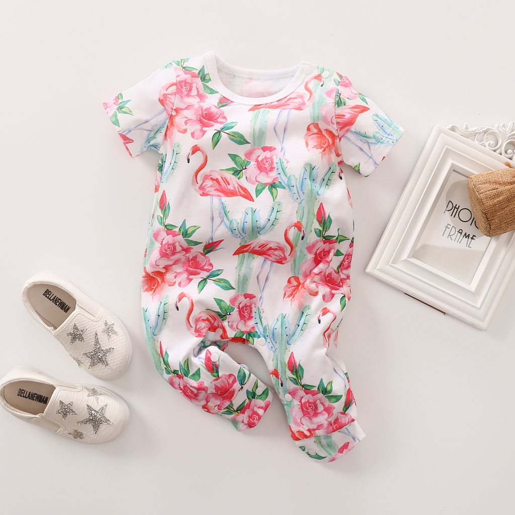 

Baby / Toddler Flamingo Print Jumpsuit