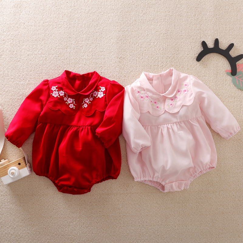 

Baby Doll Collar Solid Romper