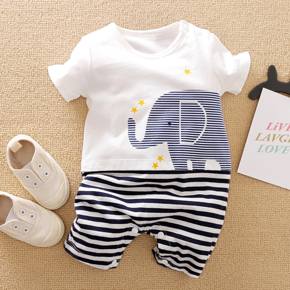 

Baby Elephant Print Bodysuit