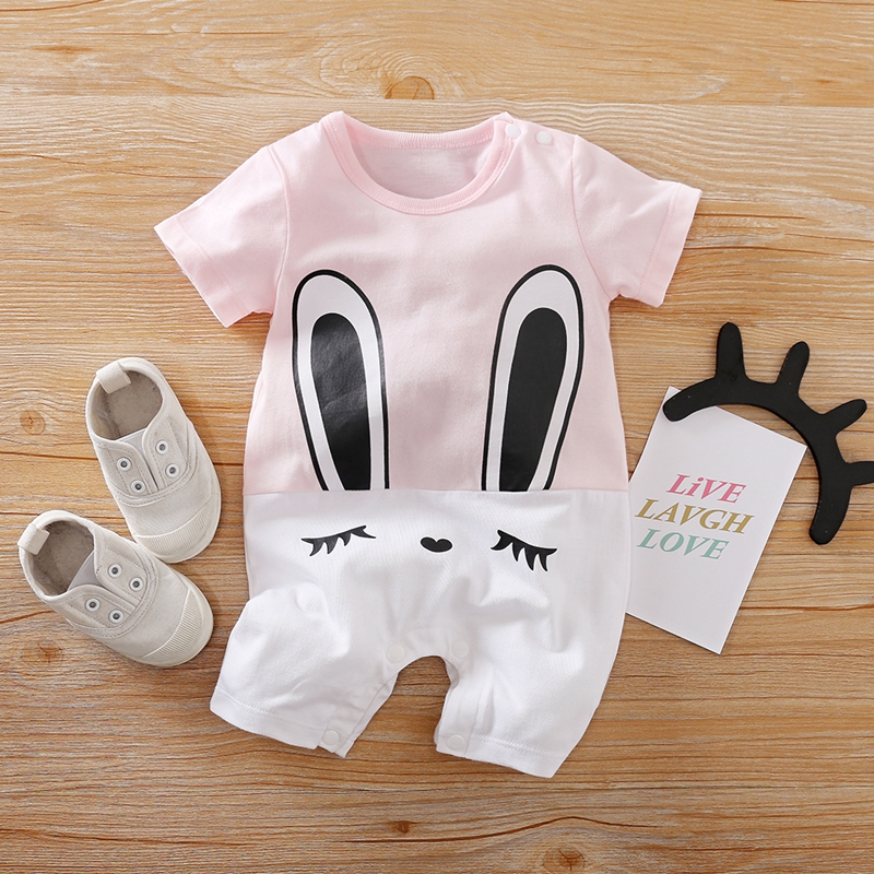 

Baby Rabbit Print Bodysuits