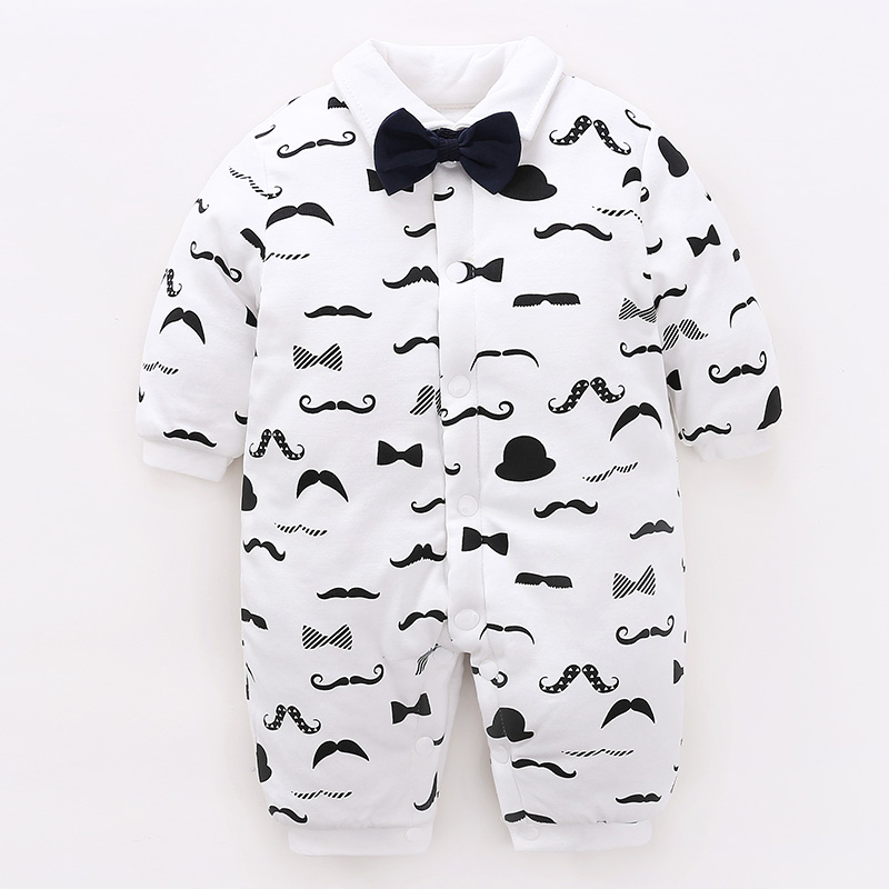 

Baby Warm Bow Tie Gentleman Jumpsuit
