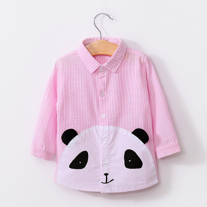 

Baby Boy casual Animal Panda Shirt Long Sleeve Cartoon Infant Clothing Kids Toddler Outfits