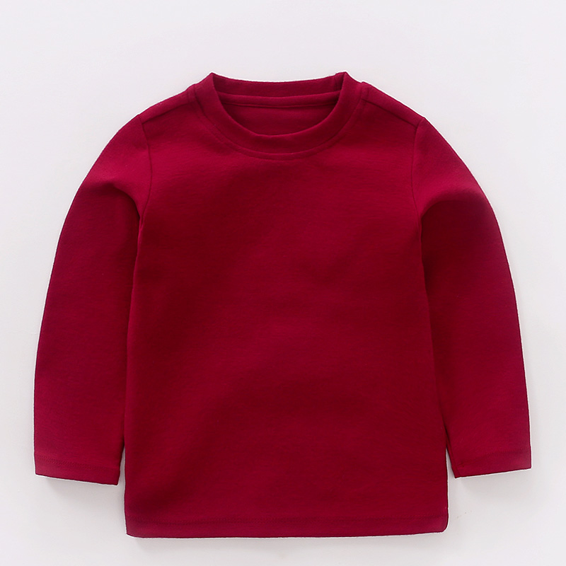 

Baby casual Tee Solid Long Sleeve Cartoon Infant Clothing Kids Toddler Outfits