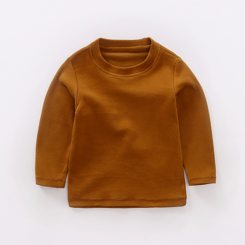 

Baby casual Tee Solid Long Sleeve Cartoon Infant Clothing Kids Toddler Outfits
