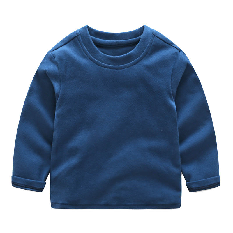 

Baby casual Tee Solid Long Sleeve Cartoon Infant Clothing Kids Toddler Outfits