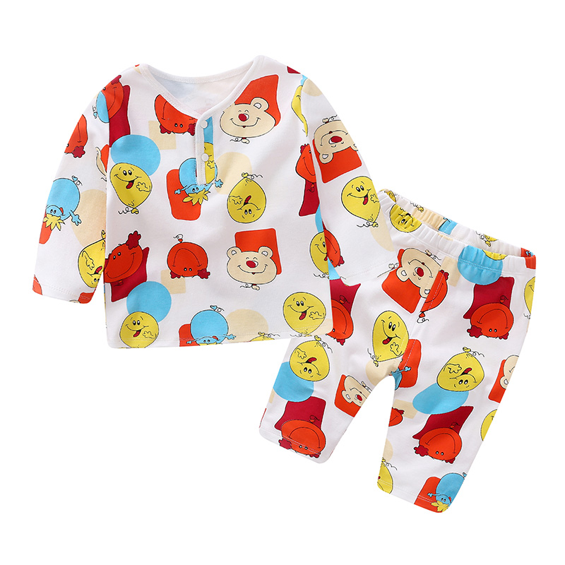 

2pcs Baby Unisex casual Baby's Sets Long Sleeve Cartoon Infant Clothing Kids Toddler Outfits