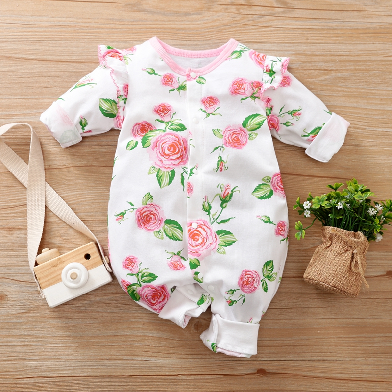 

Baby Sweet Ruffled Floral Jumpsuit