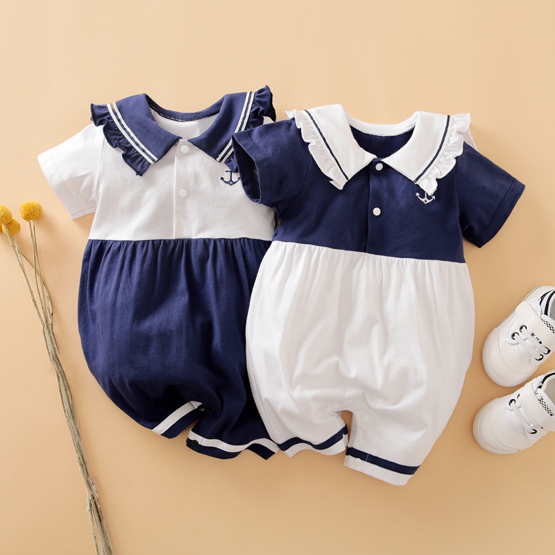 

Baby Doll Collar Short-sleeve Romper