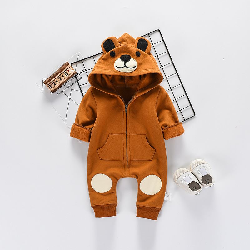 

Adorable Bear Long Sleeve Hooded Jumpsuit for Baby (Unisex)