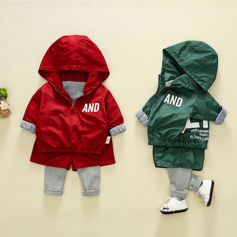 

Baby/ Toddler's Letter Print Hoodie and Faux-two Pants