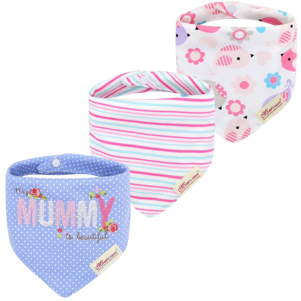 

3PCS Baby Bibs Cartoon Cute Cotton Infant Saliva Bibs Cute Baby Towel Infant Stuff