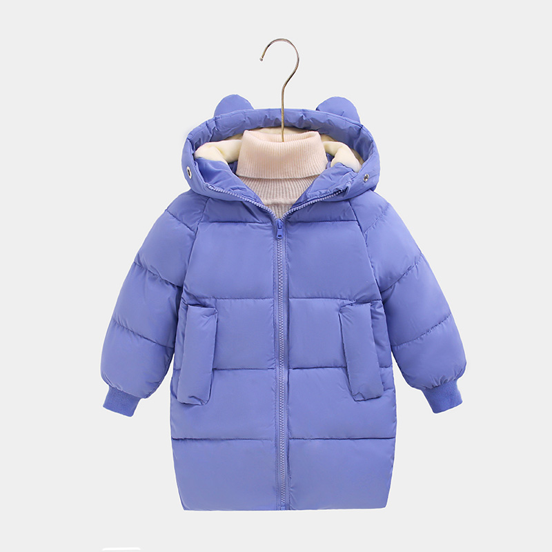 

Toddler Girl Bear Pattern Ear Design Hooded Coat