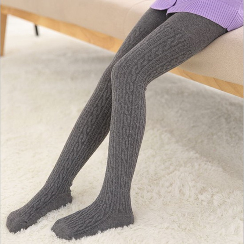 

Trendy Knitted Solid Tights for Toddler Girl and Girl