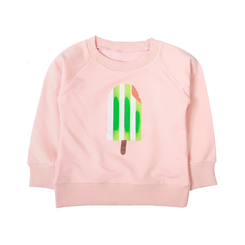 

Sweet Striped Popsicles Print Long-sleeve Pullover for Baby Girl/Girl