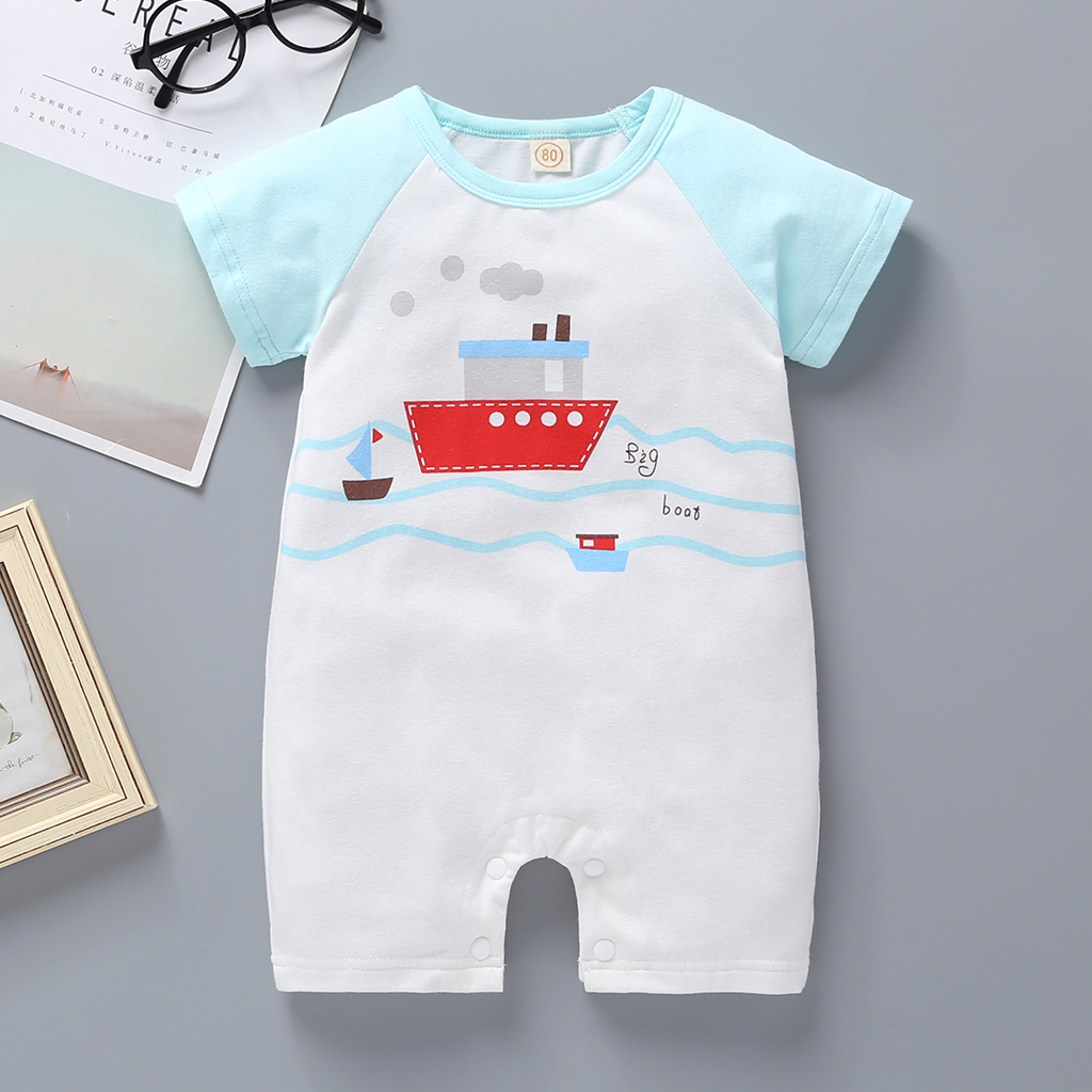 

Baby Boat Print Bodysuit
