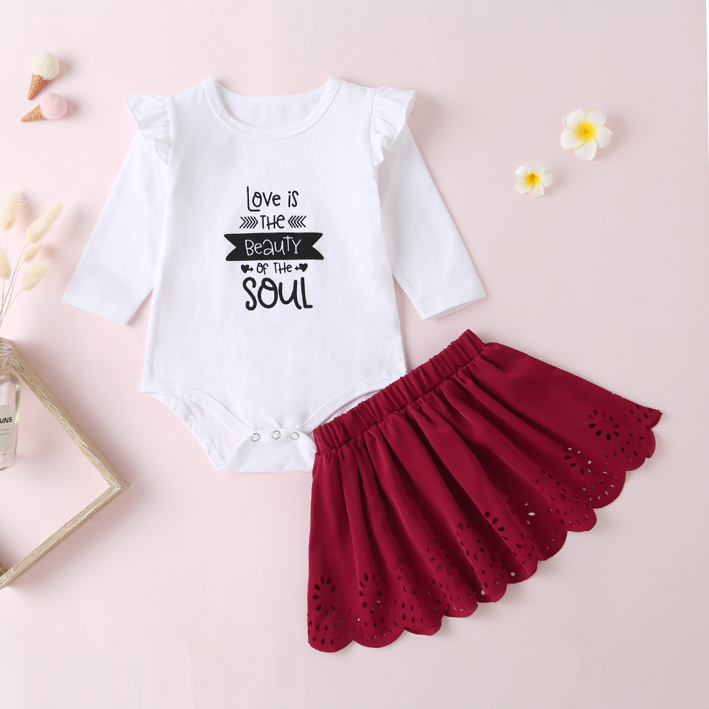 

Baby Girl Letter Casual Suit-dress