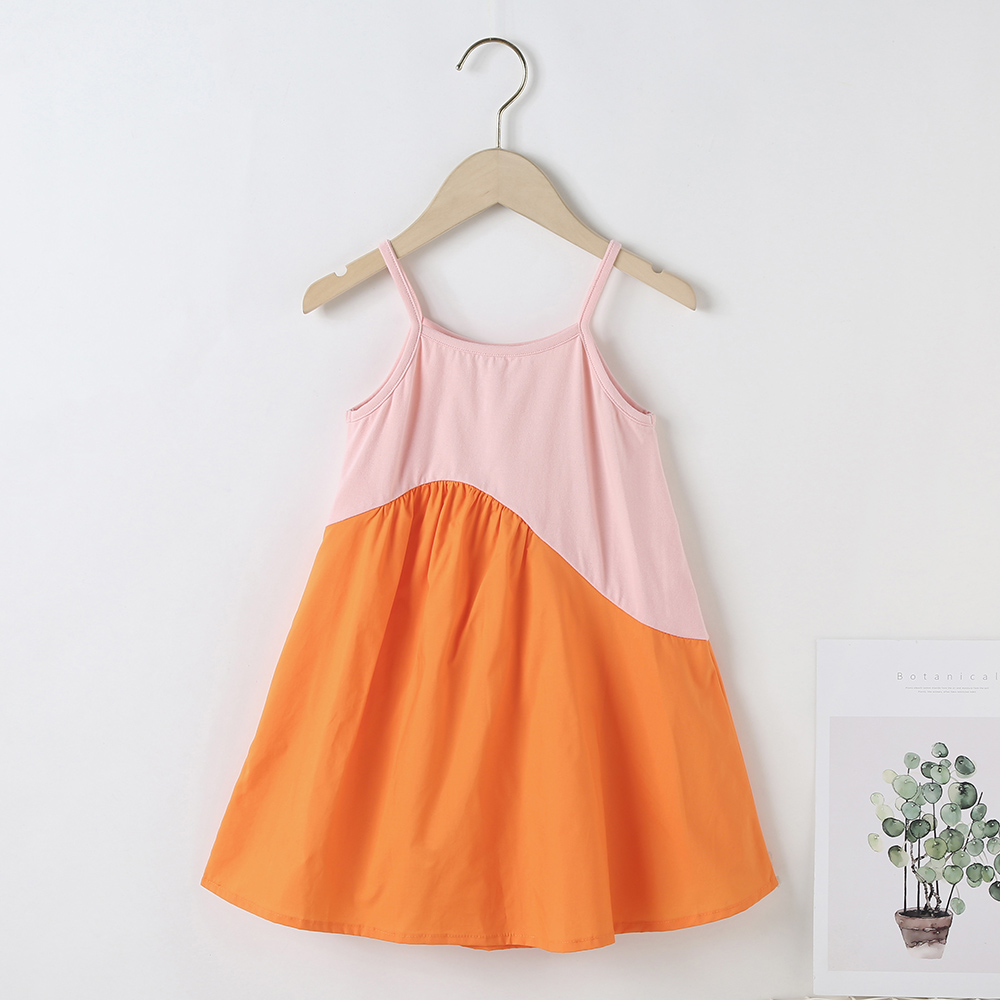 

Toddler Girl Casual Color Splice Dress