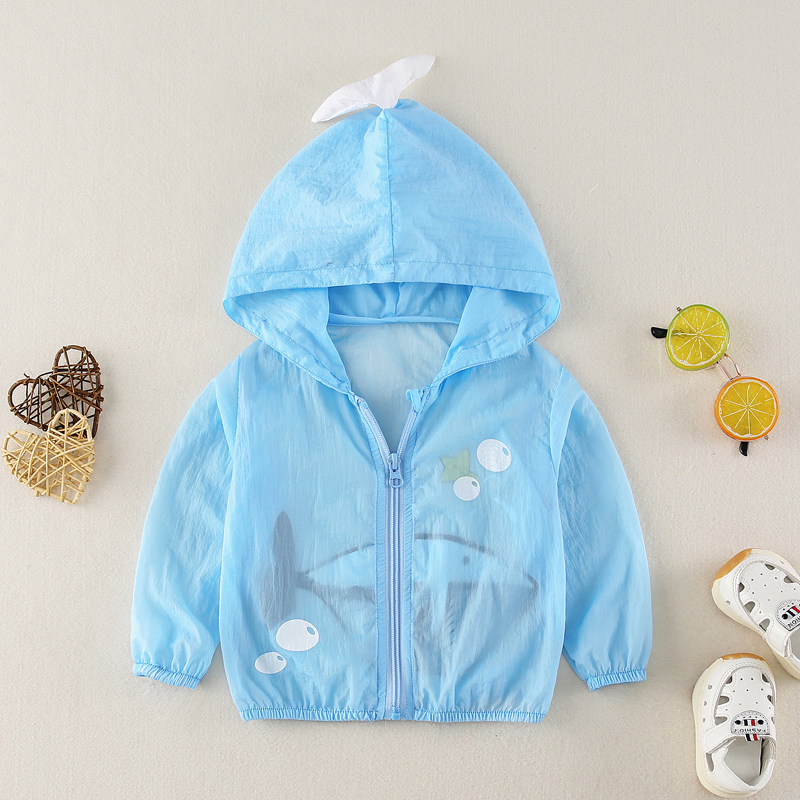 

Baby / Toddler Lovely Whale Print Sunproof Hooded Coat (No shoes)