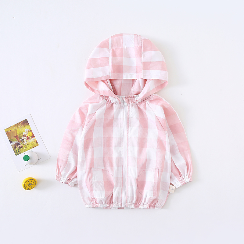 

Baby / Toddler Plaid Style Hooded Breathable Thin Coat