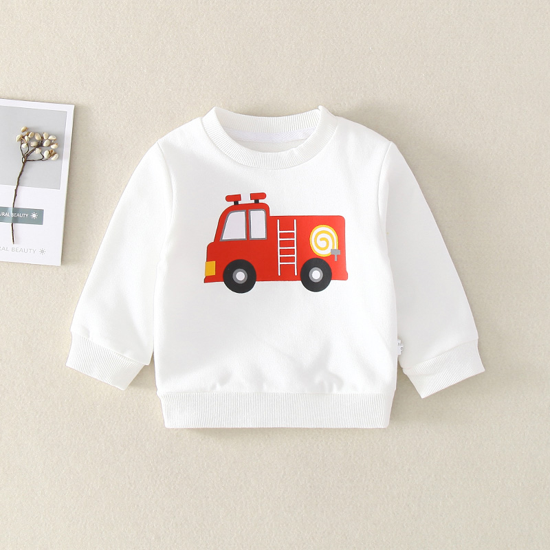 

Baby / Toddler Firetrucks Print Long-sleeve Sweater