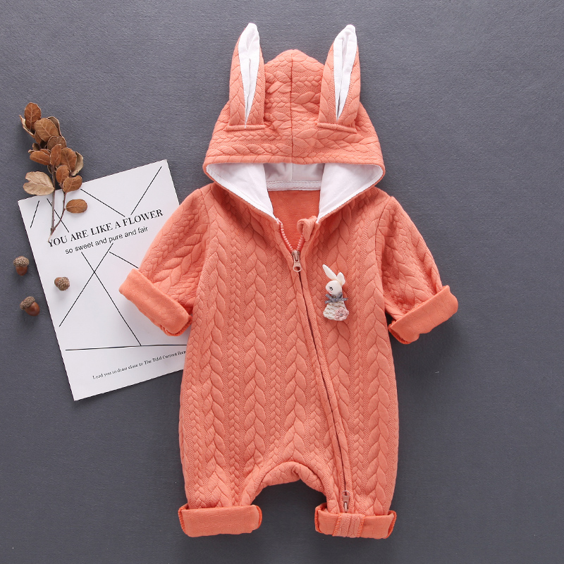 

Baby Adorable Rabbit Hooded Jumpsuit