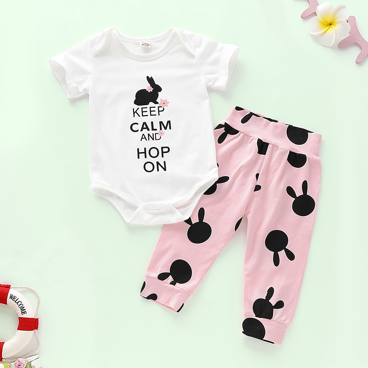 

Baby / Toddler Rabbit Bodysuit and Pants Set