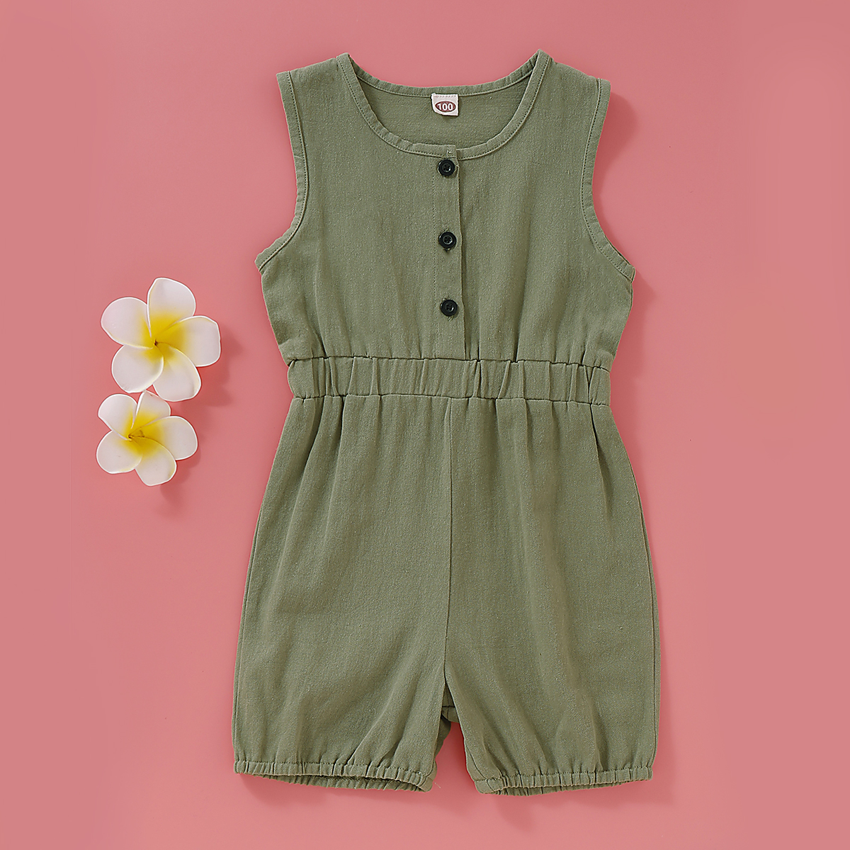 

Baby / Toddler Casual Solid Sleeveless Onesies