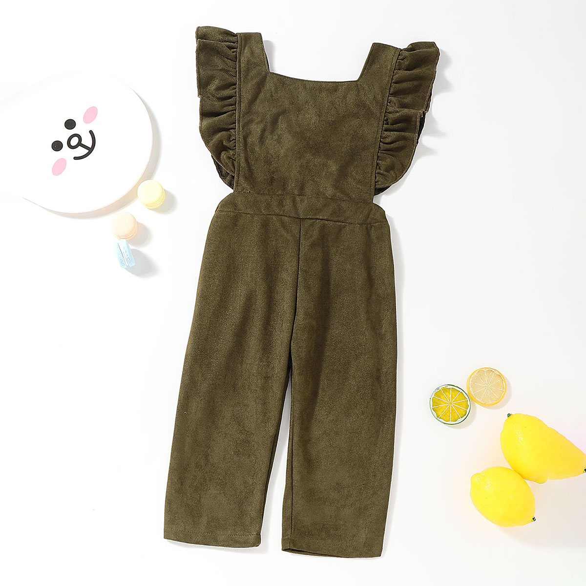 

Baby / Toddler Flounced Solid Jumpsuit