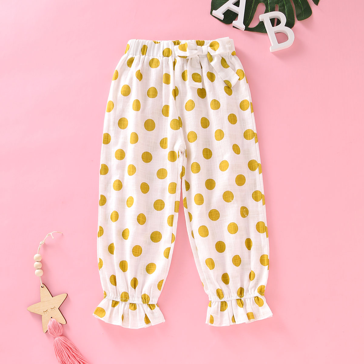 

Baby Girl Sweet Floral straight Casual Pants & Sweatpants & Harem Pants Cotton