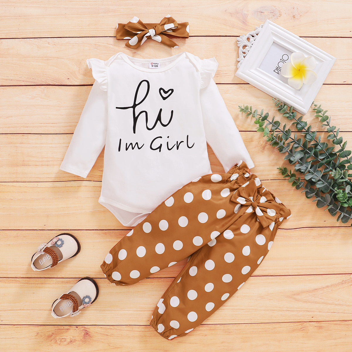 

Baby Girl Sweet Polka Dot Baby's Sets