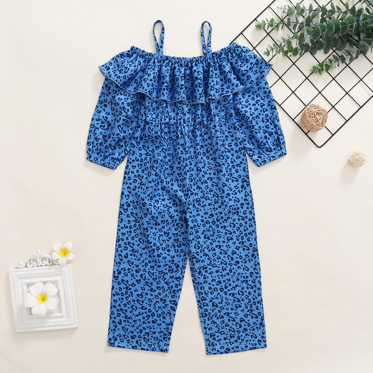 

Toddler Girl Leopard Wide Trousers Jumpsuit