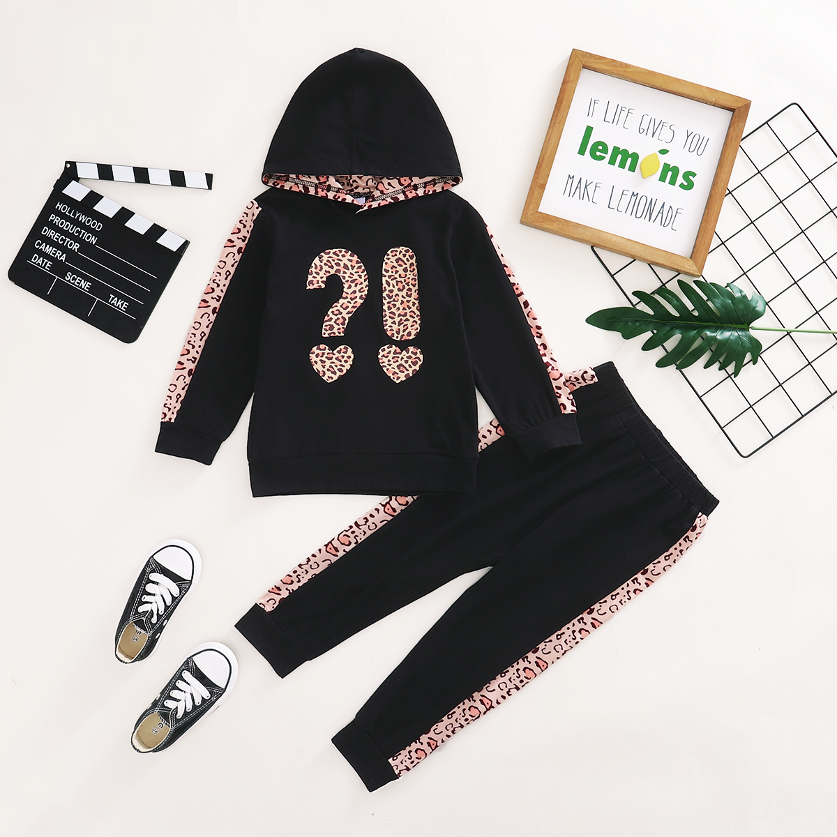

Toddler Unisex Leopard Hoodie & Pants Set
