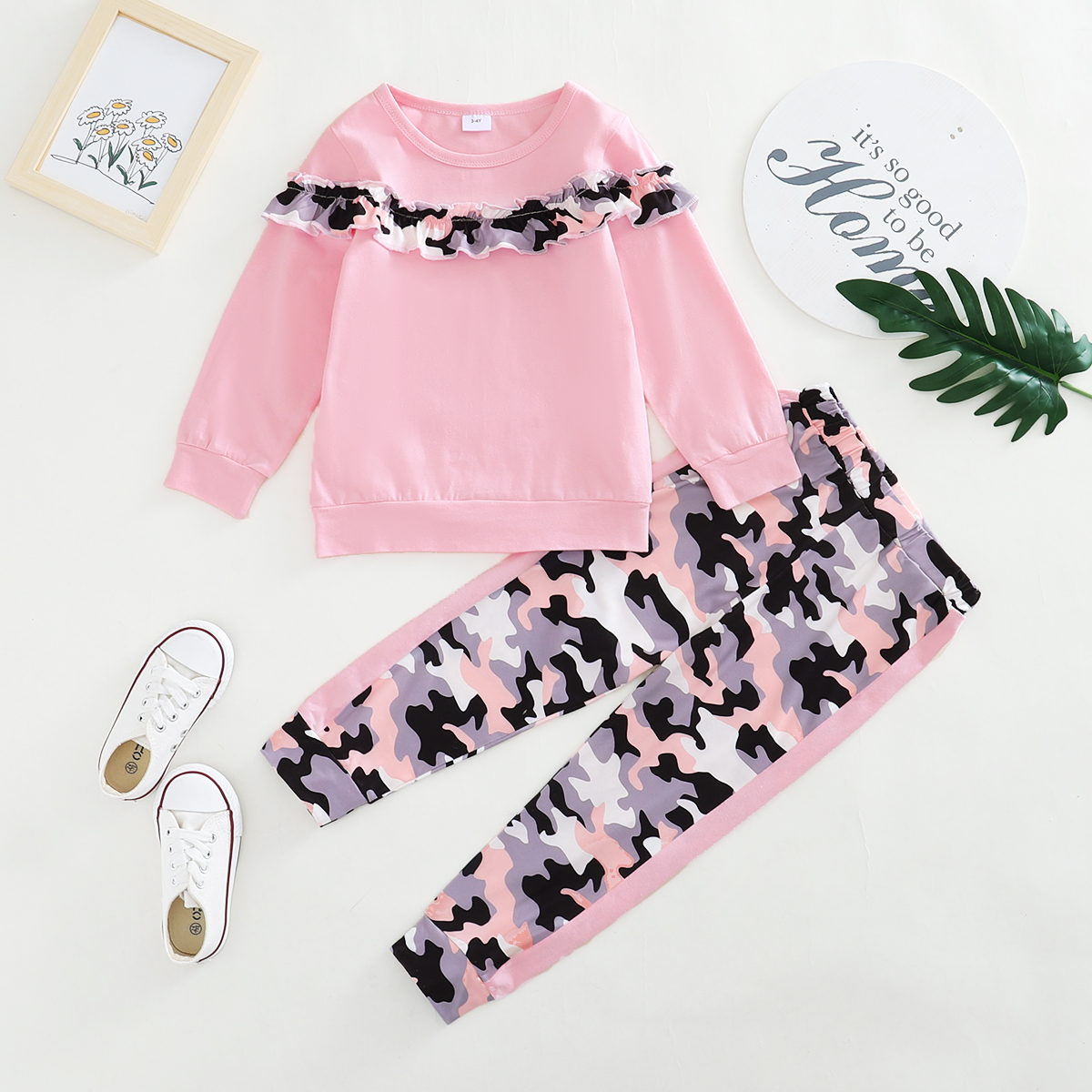 

Toddler Girl Sweet Camouflage Sets