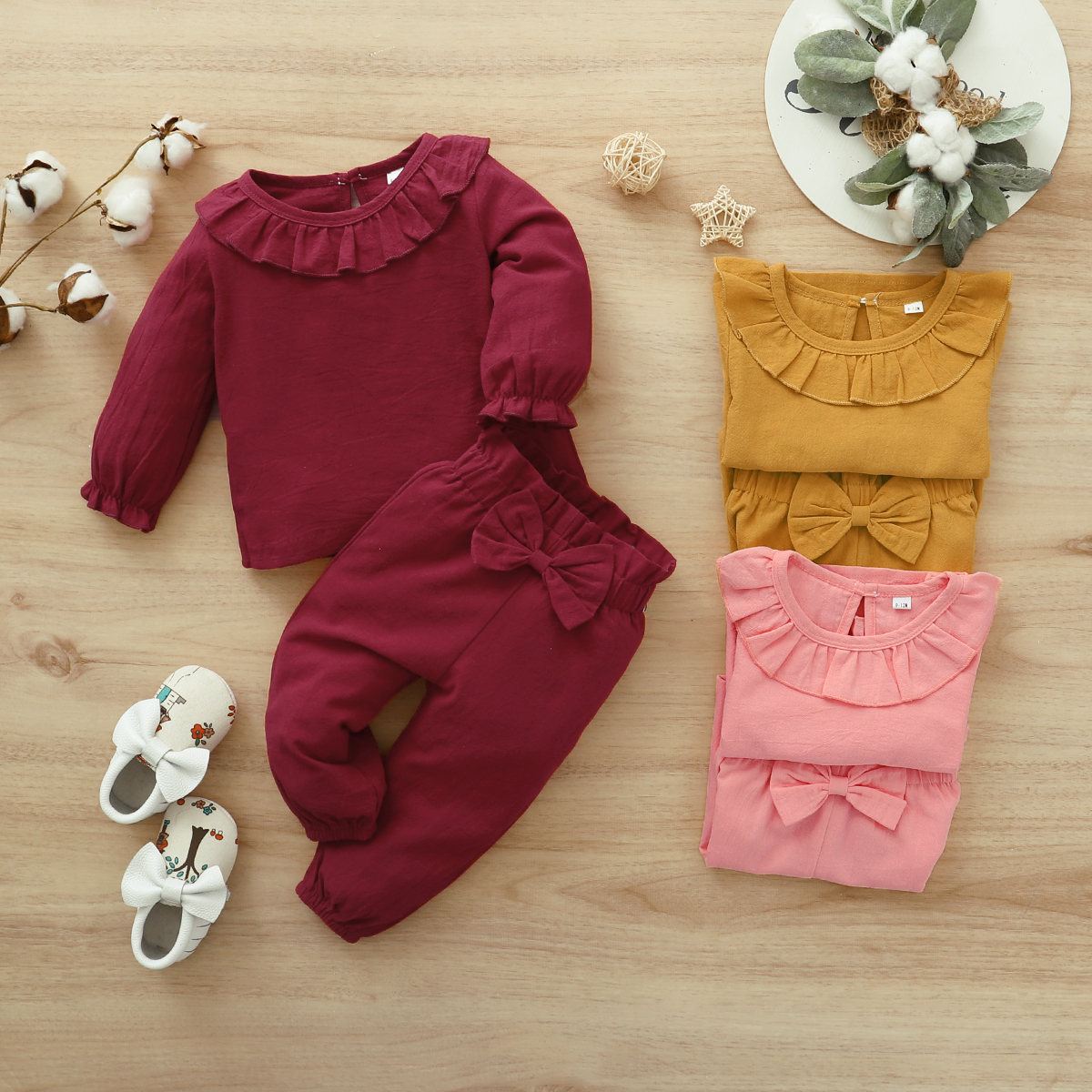 

Baby Girl Sweet Solid Sets
