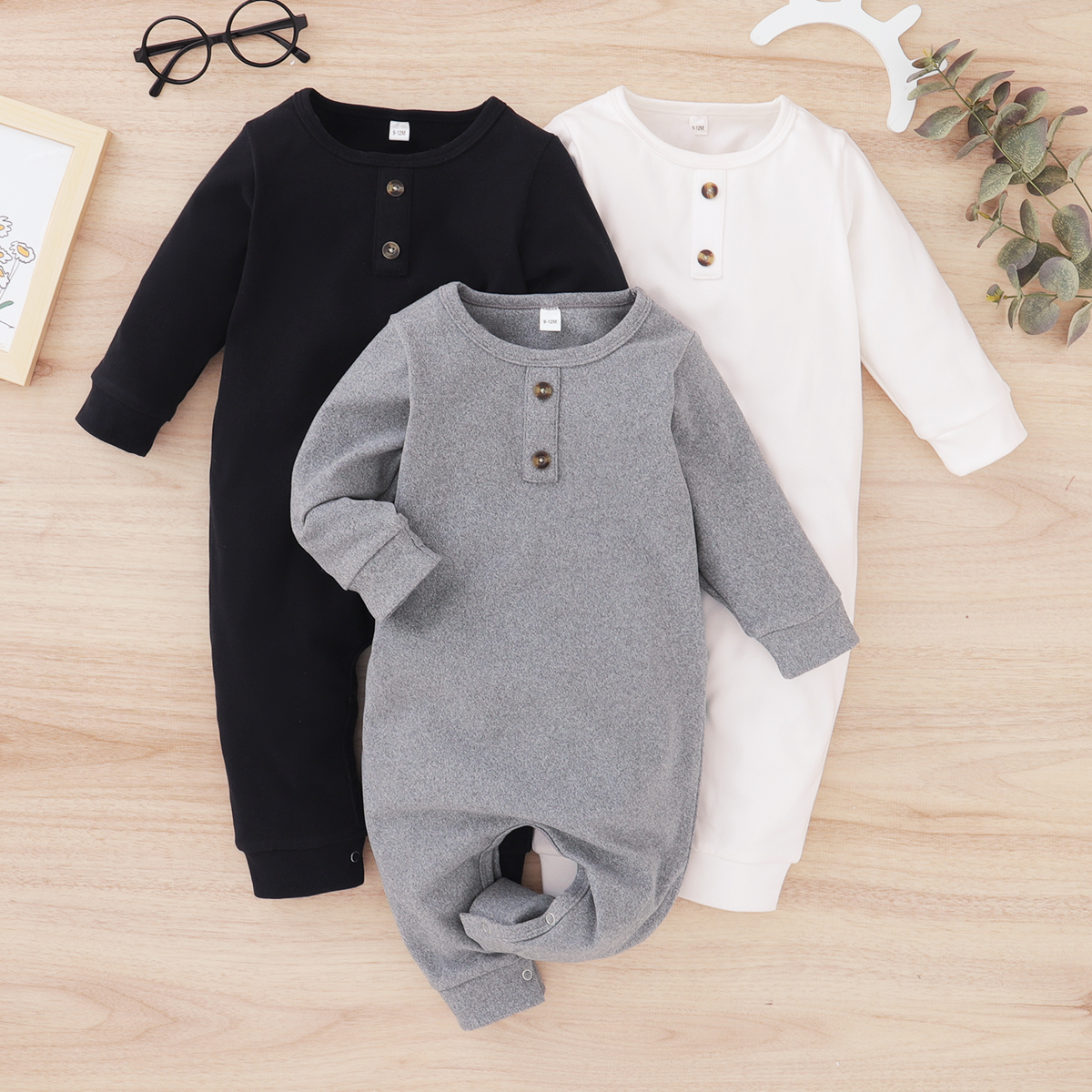 

Baby Unisex Solid Jumpsuits