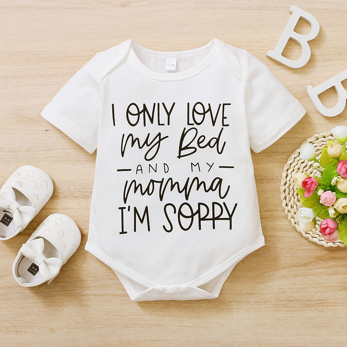 

Baby Unisex casual Letter Rompers & Bodysuits