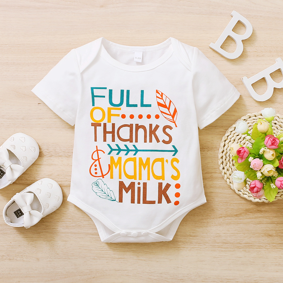 

Baby Unisex casual Letter Rompers & Bodysuits