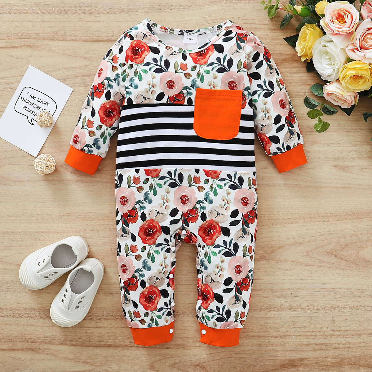 

Baby Unisex casual Floral Jumpsuits