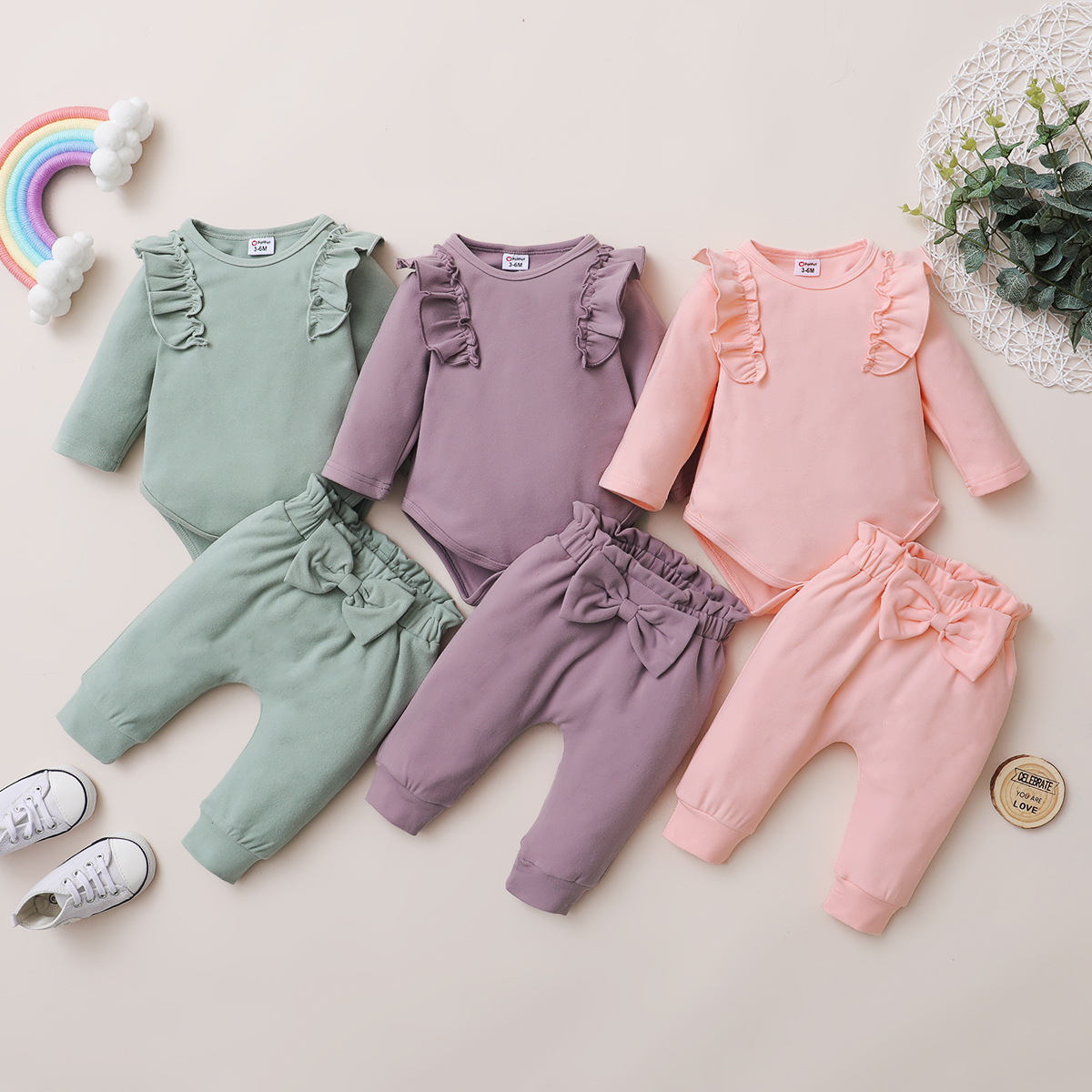 

Baby Girl Solid Baby's Sets